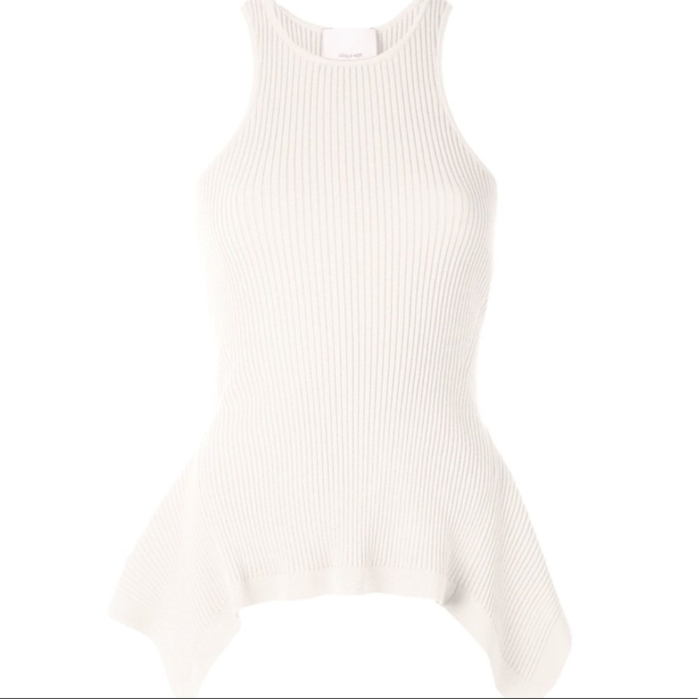 Cinq a Sept Ellen Sleeveless Rib Crepe Knit Peplum Top NWT $225 - Picture 5 of 16